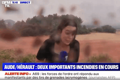 « Qu’est-ce que vous foutez là ? » : Un pompier en colère vire une journaliste de BFMTV trop près des incendies dans l’Hérault