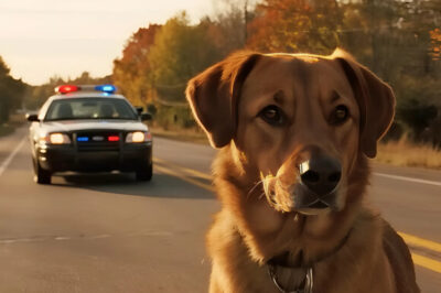 Un chien désespéré a arrêté une voiture de police pour demander de l’aide