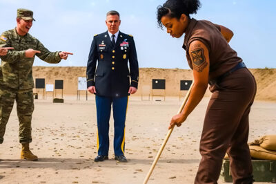 Une femme nettoyant un stand de tir, avec un tatouage « mystérieux », fait un solo avec un commandant des SEAL.